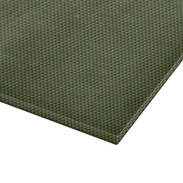 Army Green Carbon Fibre Print Cutting Board (Corner)