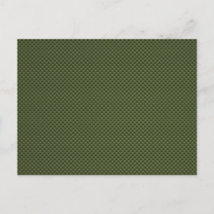 Army Green Carbon Fibre Print Postcard