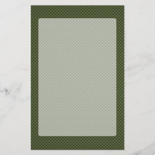 Army Green Carbon Fibre Print Stationery