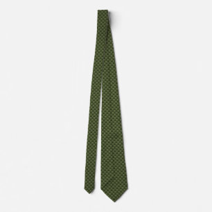 Army Green Carbon Fibre Print Tie