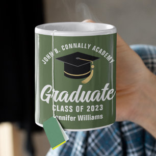 Army Green Graduate Personalized Graduation Coffee Mug
