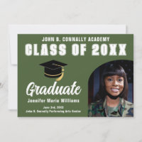 Army Green Graduate Photo Military Graduation