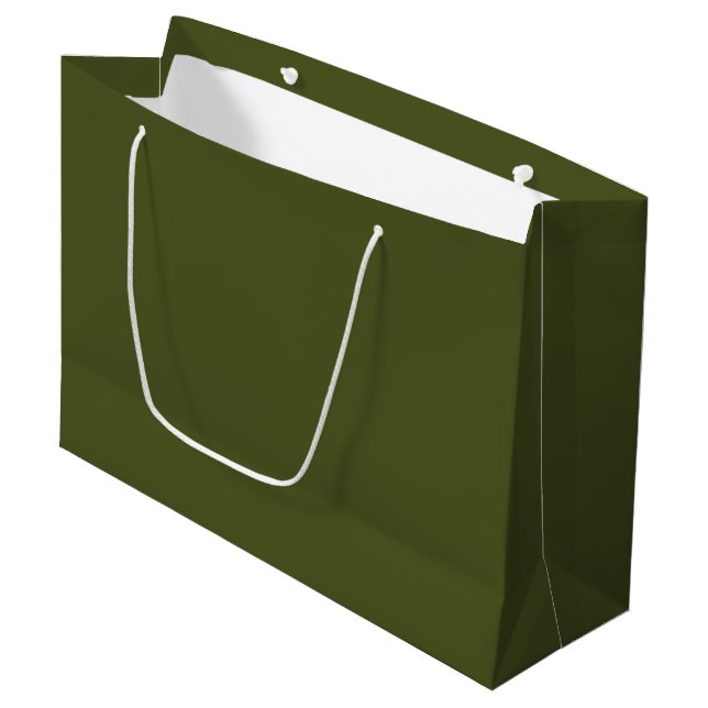 Army Green Large Gift Bag (Front Angled)
