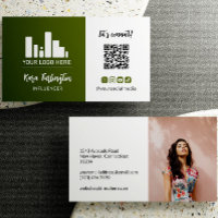 Army Green Logo QR Code Photo Social Media