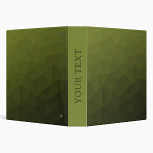 Army green olive geometric mesh pattern Your text Binder