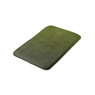 Army green olive gradient geometric mesh pattern bath mat