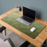 Army green olive gradient geometric mesh pattern desk mat<br><div class="desc">Unique cool desk mat for his office,  room,  work,  man cave,  gaming room.. 
Army green gradient geometric mesh pattern triangles ombre. Army green olive hue for soldier gear,  camo. It mimics natural military landscapes,  toughness,  endurance,  resilience. Earthy undertones connect to nature,  grounding. Symbolizes military legacy,  outdoor utility.</div>