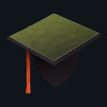 Army green olive gradient geometric mesh pattern graduation cap topper<br><div class="desc">Army green gradient geometric mesh pattern triangles ombre. Army green dark olive hue for soldier gear,  camo. It mimics natural military landscapes,  toughness,  endurance,  resilience. Earthy undertones connect to nature,  grounding. Symbolizes military legacy,  outdoor utility.</div>