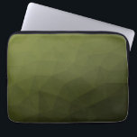 Army green olive gradient geometric mesh pattern laptop sleeve<br><div class="desc">Army green gradient geometric mesh pattern triangles ombre. Army green dark olive hue for soldier gear,  camo. It mimics natural military landscapes,  toughness,  endurance,  resilience. Earthy undertones connect to nature,  grounding. Symbolizes military legacy,  outdoor utility.</div>