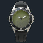 Army green olive gradient geometric mesh pattern watch<br><div class="desc">Army green gradient geometric mesh pattern triangles ombre. Army green dark olive hue for soldier gear,  camo. It mimics natural military landscapes,  toughness,  endurance,  resilience. Earthy undertones connect to nature,  grounding. Symbolizes military legacy,  outdoor utility.</div>