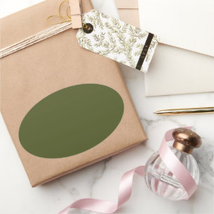 Army Green Oval Sticker