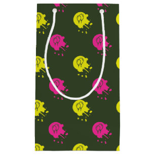 Army Green - Pink & Yellow Paintball Party Small Gift Bag