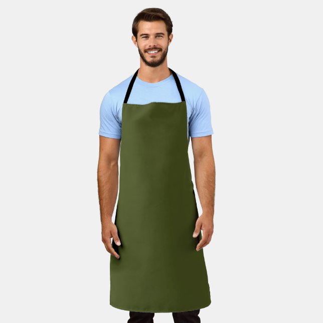 Army green (solid colour)  apron (Worn)
