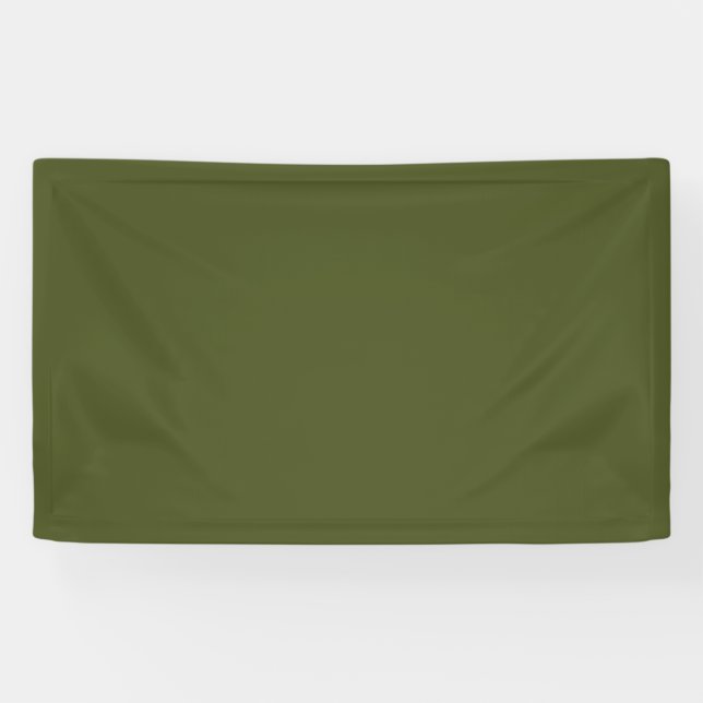 Army Green Solid Colour Banner (Horizontal)
