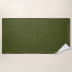 Army Green Solid Colour Beach Towel