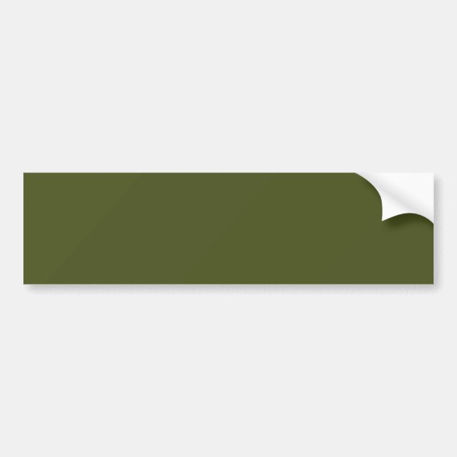 Army green (solid colour)  bumper sticker (Front)