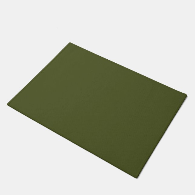 Army Green Solid Colour Doormat (Angled)