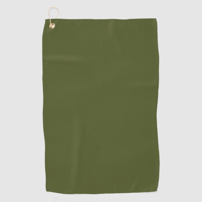 Army green (solid colour)  golf towel (Front)
