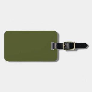 Army green (solid colour) luggage tag
