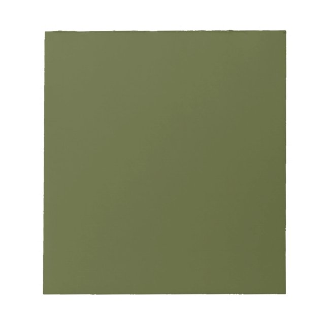 Army green (solid colour)  notepad (Front)