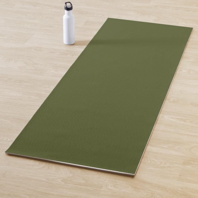 Army Green Solid Colour Yoga Mat (In Situ)