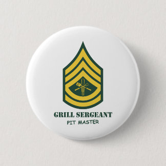 Army Grill Sergeant 2 Inch Round Button