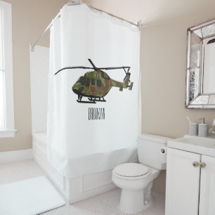 Army helicopter cartoon illustration 