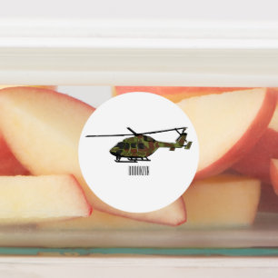 Army helicopter cartoon illustration 