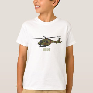 Army helicopter cartoon illustration  T-Shirt