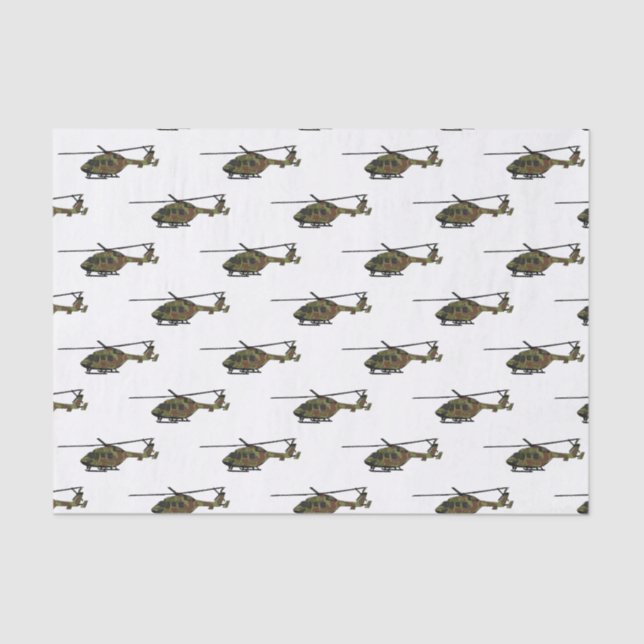 Army helicopter cartoon illustration  tissue paper (Front)