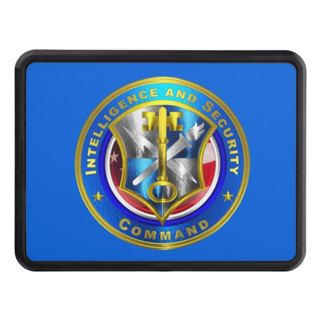 Army Intelligence and Security Command  Trailer Hitch Cover (Front)