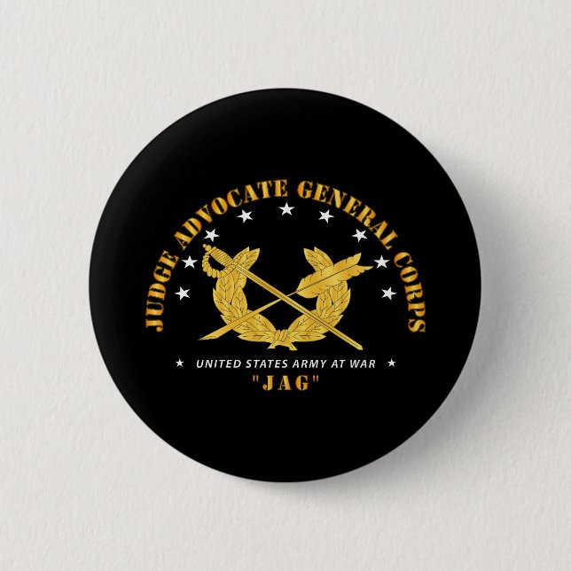 Army - JAG Branch 2 Inch Round Button (Front)