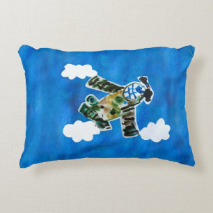 Army Jet "Art by Kids" Accent Pillow