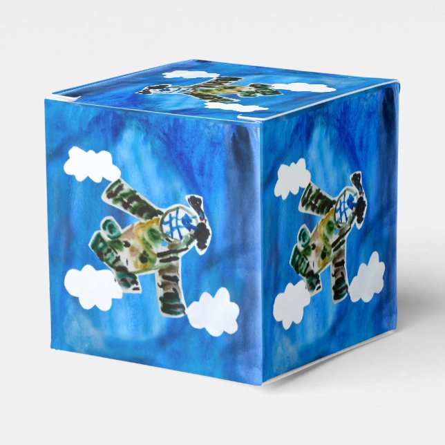 Army Jet "Art by Kids" Favor Box (Front Side)