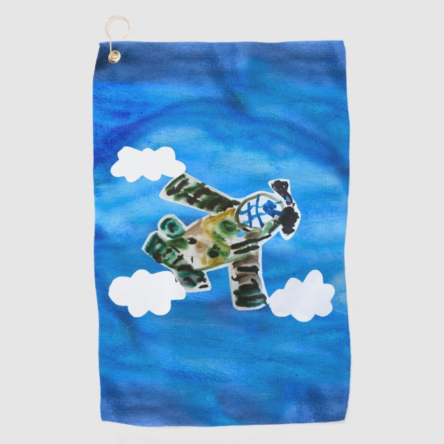 Army Jet  "Art by Kids" Golf Towel (Front)