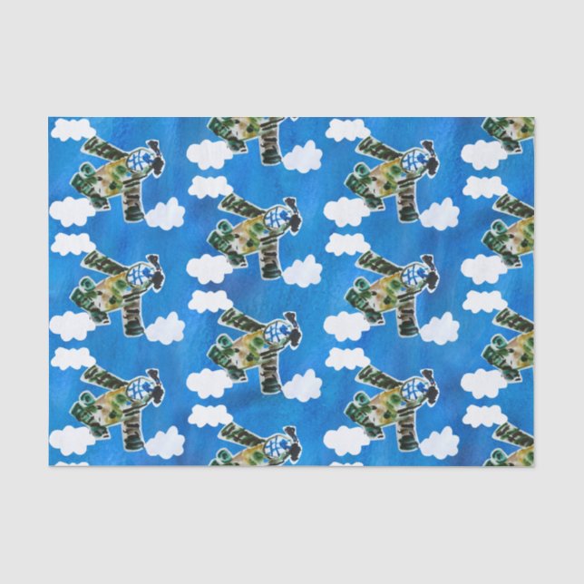 Army Jet "Art by Kids" Tissue Paper (Front)