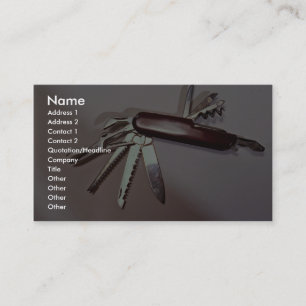 Army knife business card