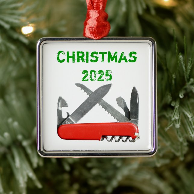Army Knife, Multi-Tool Ornament (Tree)
