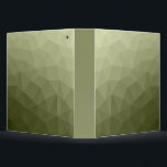 Army light green gradient geometric mesh pattern binder<br><div class="desc">Army green gradient geometric mesh pattern triangles ombre. 
Triangle geometric mesh with light dark grey green ombre gradient. 
military,  army,  pattern,  ombre,  mesh,  triangles,  geometry,  geometric,  gradient,  cool,  triangle,  green</div>