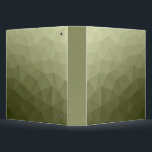 Army light green gradient geometric mesh pattern binder<br><div class="desc">Army green gradient geometric mesh pattern triangles ombre. 
Triangle geometric mesh with light dark grey green ombre gradient. 
military,  army,  pattern,  ombre,  mesh,  triangles,  geometry,  geometric,  gradient,  cool,  triangle,  green</div>