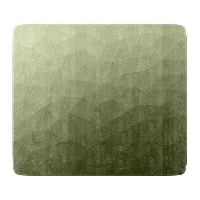 Army light green gradient geometric mesh pattern cutting board (Front)