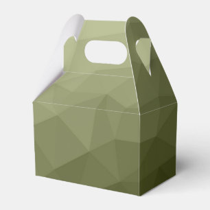 Army light green gradient geometric mesh pattern favor box