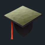 Army light green gradient geometric mesh pattern graduation cap topper<br><div class="desc">Army green gradient geometric mesh pattern triangles ombre. 
Triangle geometric mesh with light dark grey green ombre gradient. 
military,  army,  pattern,  ombre,  mesh,  triangles,  geometry,  geometric,  gradient,  cool,  triangle,  green</div>