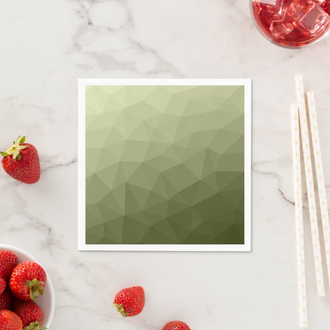 Army light green gradient geometric mesh pattern napkin (Insitu)
