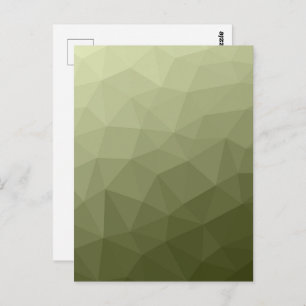 Army light green gradient geometric mesh pattern postcard