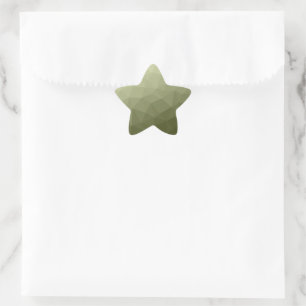Army light green gradient geometric mesh pattern star sticker