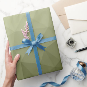 Army light green gradient geometric mesh pattern wrapping paper