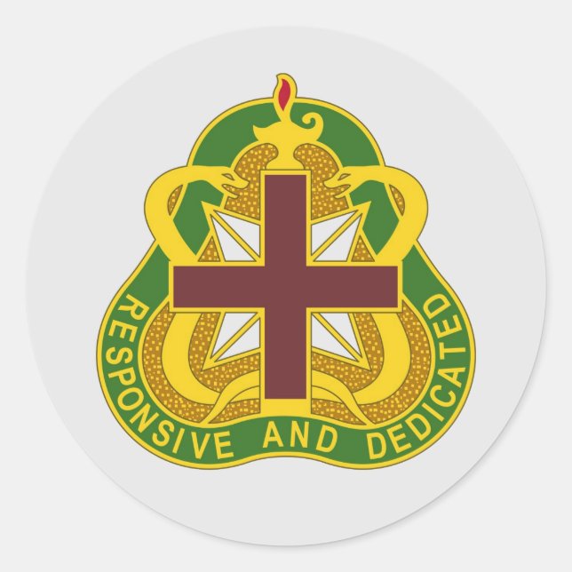 Army MEDCOM DUI Classic Round Sticker (Front)