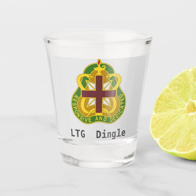 Army MEDCOM DUI Personalized Shot Glass (Front)