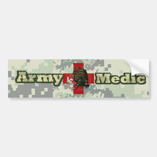 Army Medic Bumper Sticker (Front)